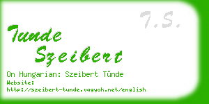 tunde szeibert business card