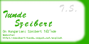 tunde szeibert business card